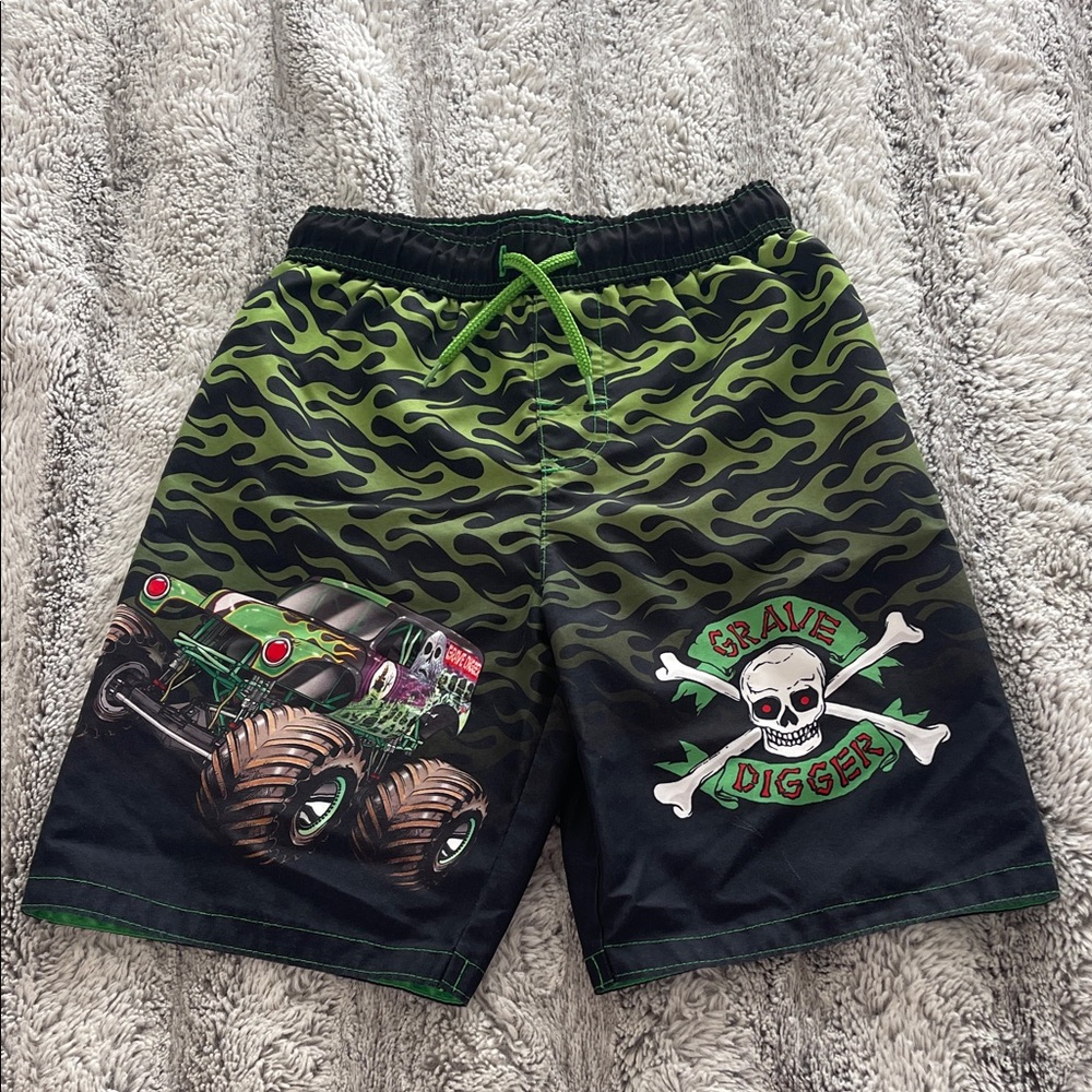 Boy’s “Gravedigger” Swim Trunks